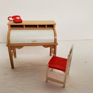 Vintage Dollhouse Miniatures Tomy Desk Set